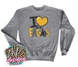 I LOVE MY EAGLES GOLD LONG SLEEVE/SWEATSHIRT