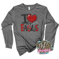 I LOVE MY EAGLES RED LONG SLEEVE/SWEATSHIRT