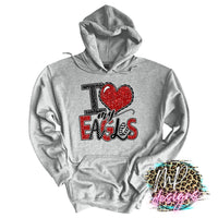 I LOVE MY EAGLES RED LONG SLEEVE/SWEATSHIRT