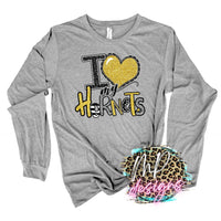 I LOVE MY HORNETS GOLD LONG SLEEVE/SWEATSHIRT