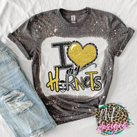 I LOVE MY HORNETS GOLD T-SHIRT