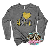 I LOVE MY HORNETS GOLD LONG SLEEVE/SWEATSHIRT