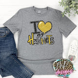 I LOVE MY HORNETS GOLD T-SHIRT