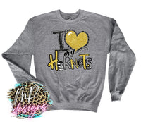 I LOVE MY HORNETS GOLD LONG SLEEVE/SWEATSHIRT