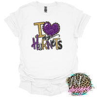 I LOVE MY HORNETS PURPLE T-SHIRT