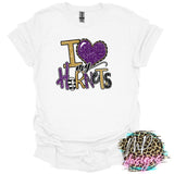 I LOVE MY HORNETS PURPLE T-SHIRT