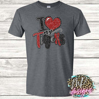 I LOVE MY TIGERS RED T-SHIRT