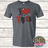 I LOVE MY TIGERS RED T-SHIRT