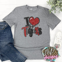 I LOVE MY TIGERS RED T-SHIRT