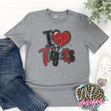 I LOVE MY TIGERS RED T-SHIRT
