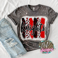 KNIGHTS BRUSH STROKE BLEACHED T-SHIRT
