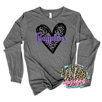 BUFFALOES LEOPARD HEART PURPLE LONG SLEEVE/SWEATSHIRT