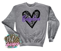 BUFFALOES LEOPARD HEART PURPLE LONG SLEEVE/SWEATSHIRT