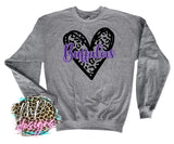 BUFFALOES LEOPARD HEART PURPLE LONG SLEEVE/SWEATSHIRT