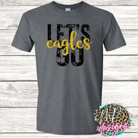 LET'S GO EAGLES GOLD T-SHIRT