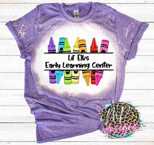 LIL ELKS CRAYONS BLEACHED T-SHIRT