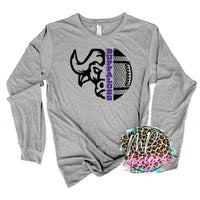 BUFFALOES MASCOT FOOTBALL PURPLE LONG SLEEVE/SWEATSHIRT