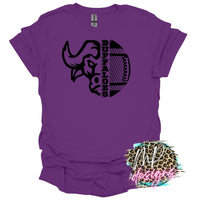 BUFFALOES MASCOT FOOTBALL PURPLE T-SHIRT