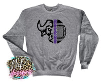 BUFFALOES MASCOT FOOTBALL PURPLE LONG SLEEVE/SWEATSHIRT