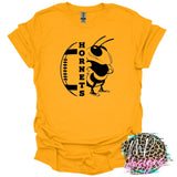 HORNETS MASCOT FOOTBALL GOLD T-SHIRT