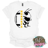 HORNETS MASCOT FOOTBALL GOLD T-SHIRT