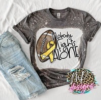 NOBODY FIGHTS ALONE BLEACHED T-SHIRT