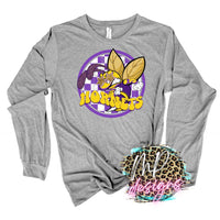 HORNETS PREPPY MASCOT PURPLE LONG SLEEVE/SWEATSHIRT