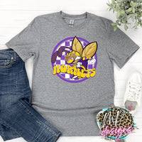 HORNETS PREPPY MASCOT PURPLE T-SHIRT