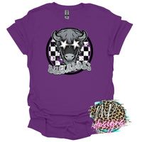 BUFFALOES PREPPY MASCOT PURPLE T-SHIRT