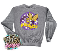 HORNETS PREPPY MASCOT PURPLE LONG SLEEVE/SWEATSHIRT