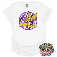 HORNETS PREPPY MASCOT PURPLE T-SHIRT