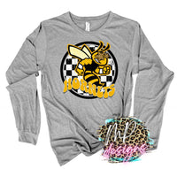 HORNETS PREPPY MASCOT GOLD LONG SLEEVE/SWEATSHIRT