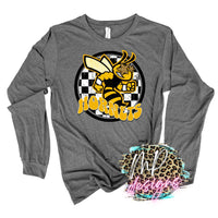 HORNETS PREPPY MASCOT GOLD LONG SLEEVE/SWEATSHIRT