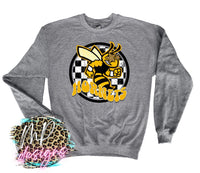 HORNETS PREPPY MASCOT GOLD LONG SLEEVE/SWEATSHIRT