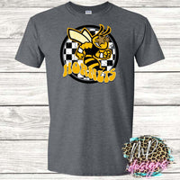 HORNETS PREPPY MASCOT GOLD T-SHIRT