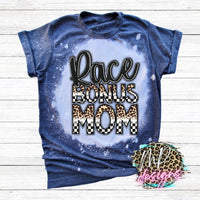 RACE BONUS MOM CHEETAH BLEACHED T-SHIRT