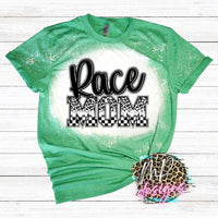 RACE MOM LEOPARD BLEACHED T-SHIRT