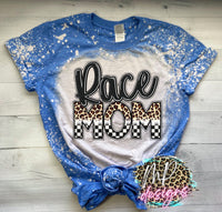 RACE MOM CHEETAH BLEACHED T-SHIRT