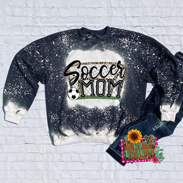 SOCCER MOM NET BLEACHED SWEATSHIRT