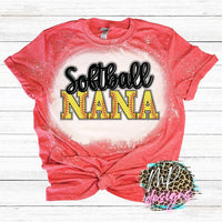 SOFTBALL NANA BLEACHED T-SHIRT