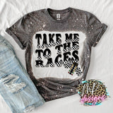 TAKE ME TO THE RACES BLEACHED T-SHIRT