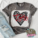 TIGERS LEOPARD HEART RED T-SHIRT