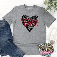 TIGERS LEOPARD HEART RED T-SHIRT