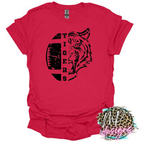 TIGERS MASCOT FOOTBALL RED T-SHIRT