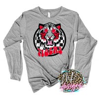 TIGERS PREPPY MASCOT RED LONG SLEEVE/SWEATSHIRT