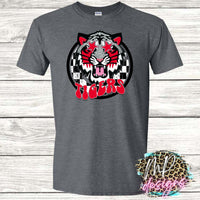 TIGERS PREPPY MASCOT RED T-SHIRT