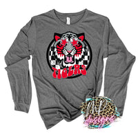 TIGERS PREPPY MASCOT RED LONG SLEEVE/SWEATSHIRT