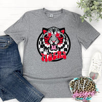 TIGERS PREPPY MASCOT RED T-SHIRT