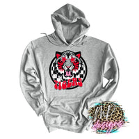 TIGERS PREPPY MASCOT RED LONG SLEEVE/SWEATSHIRT