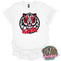 TIGERS PREPPY MASCOT RED T-SHIRT